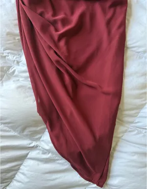 Oh Polly Valentina Midi Dress Burgundy Size 2 thumbnail 15
