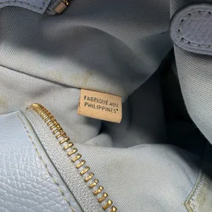 Coach Crossgrain Leather Taxi Street Zip Tote Sky Blue W/ Hangtag XL Purse Flaws thumbnail 7