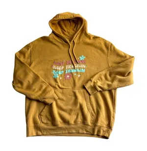 Mustard Yellow “Keep Truckin’” Graphic Hoodie thumbnail 1