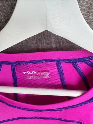 FILA Women's Short-Sleeve Performance Tee in Fuchsia with Purple Contrast thumbnail 2