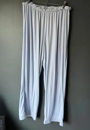 Relaxing Baby Blue Striped Pajama Set by Crown & Ivy size 1X thumbnail 7