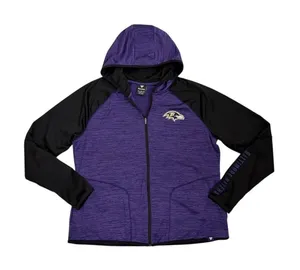 Fanatics Baltimore Ravens Purple Athletic Jacket Hooded Full-Zip Hoodie XL thumbnail 1