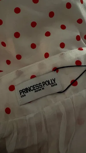 White/Red Polka Dot Maxi Skirt thumbnail 4