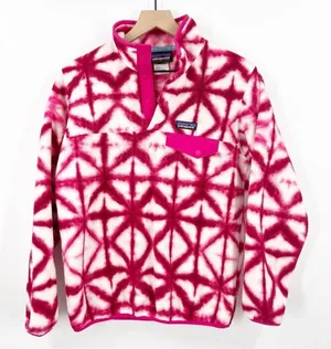 Patagonia Synchilla Tie Die Snap Pullover Pink Diamond thumbnail 1