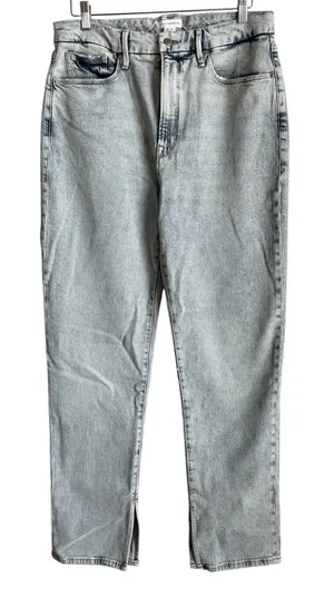 Good American Vintage 90s Straight Leg Jeans Patchwork Pocket Grunge Indie 12/31 thumbnail 1