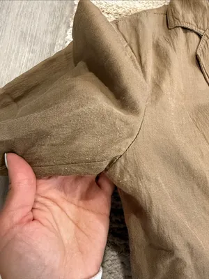 CAbi Tan Tailored Button-Front Trench Coat #840 thumbnail 10