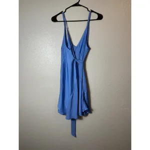 NWT Free People Like Me Or Love Me Slip Dress Blue Wrap Mini XS thumbnail 4