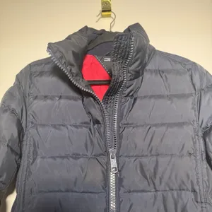 Tommy Hilfiger Women's Small Navy Quilted Long Puffer Coat Jacket -Read thumbnail 2