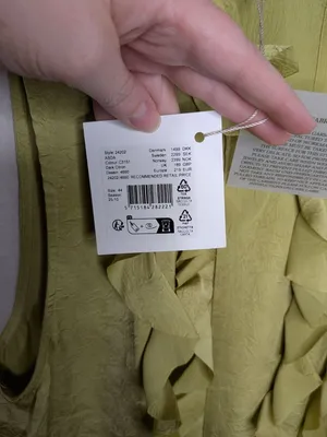 Baum Und Pferdgarten Sleeveless Ruffle Front Satin Dress Dark Citron Size 44 EU thumbnail 8