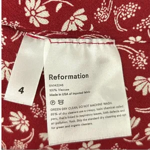 Reformation Lucita Red Floral Wrap Mini Dress Long Sleeve Autumn Wedding Gues‎ thumbnail 12