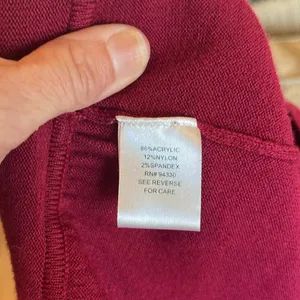 Cranberry Pink Red Turtleneck Sweater Dress thumbnail 6
