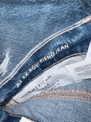 American Eagle Low Rise Ex Boyfriend Jean in Destroy Your Blues Size 6 Short NWT thumbnail 10