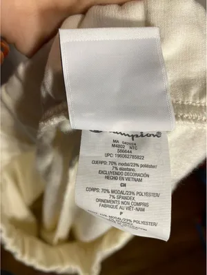 Champion Cream Oversized Fleece Joggers Cozy Streetwear Sz S thumbnail 4