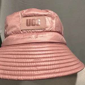 NWT UGG Pink Cloud Fabric Bucket Hat Water-Resistant OS thumbnail 4