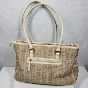 Vintage Etienne Aigner Monogram Logo Tote Shoulder Bag Large Office Pockets thumbnail 9