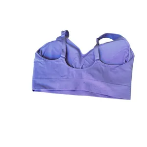 Puma Purple Seamless Wireless Sports Bra Women’s Large Athletic Activewear EUC thumbnail 6