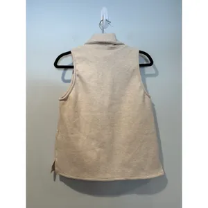 NEW OGL Turtleneck Top Medium Beige FuzzLuxe Minimal Travel Office Cottage thumbnail 2