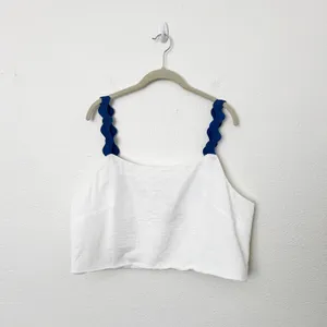 [PrettyGarden] White Blue Matching Set Crop Tank Maxi Skirt Summer NWOT Size XXL thumbnail 3