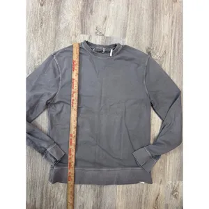 BLDWN Haring Pewter Gray Cotton Crewneck Sweatshirt Back Seam Detail Size Small thumbnail 6