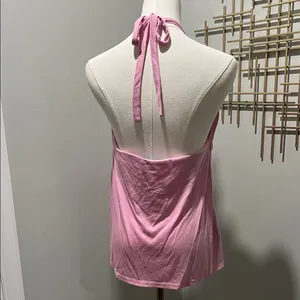 Moda International Pink Halter Top Size L thumbnail 2