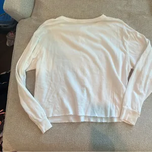 Brandy Melville White Long Sleeve Button Up Top Size Small thumbnail 2