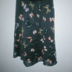 Sam Edelman 0 XS Silk Butterfly Off the Shoulder Black Dress thumbnail 10