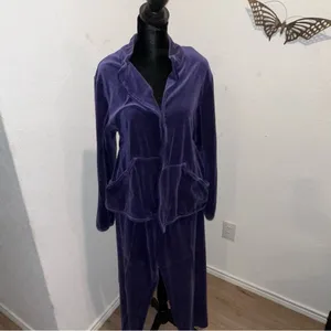 Velvet purple Jumpsuit with Jacket Size L thumbnail 5