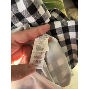 French Connection Gingham Trench Coat Women’s Small Black White Belted thumbnail 3