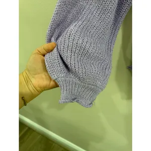 POL Purple V-Neck Knit Sweater‎ Oversized Long Sleeve Womens Small thumbnail 7