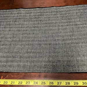 Black and White Herringbone Scarf With Fringe 100% Acrylic thumbnail 9