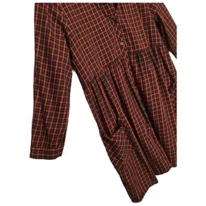 Zara Women Over Sized Long Sleeve Christmas Plaid Pocket Red M thumbnail 5