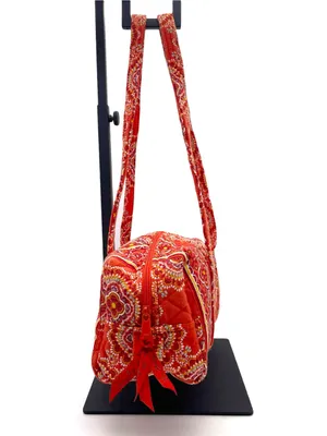 Vera Bradley Original Handbag Paprika Medallion Red Retired Barrel Shoulder Bag thumbnail 4