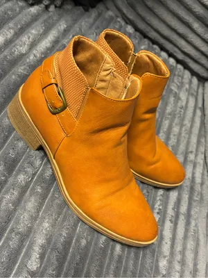 BareTraps Golden Tan Ankle Booties with Buckle Accent thumbnail 1