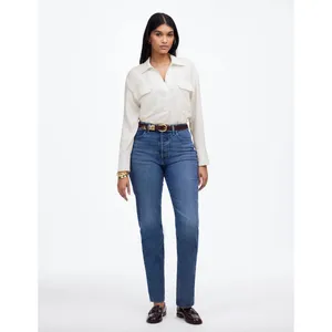 Madewell Contrast Stitch Popover Shirt Blouse Winter White Long Sleeve M NWT thumbnail 2