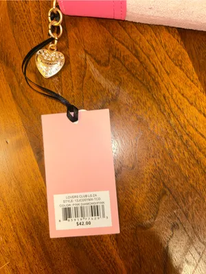 JUICY COUTURE “Lovers Club” Large Zip Around Wallet | Pink Terry Cloth | NWT Y2K thumbnail 2