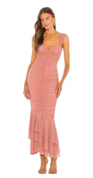 Michael Costello x REVOLVE Hilary Gown in Blush Rose Pink Medium thumbnail 1