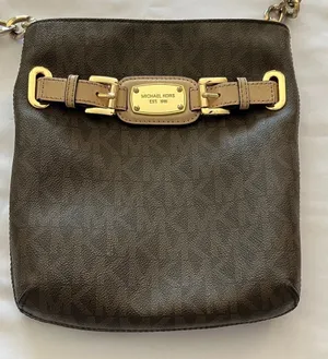 Michael Kors Dark Brown Shoulder Bag with Gold Details thumbnail 1