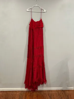 For Love and Lemons Rita Dress in Red XL thumbnail 2