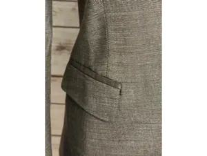 Ann Taylor taupe/brown wool-blend tailored tuxedo-inspired blazer Size 8P thumbnail 5