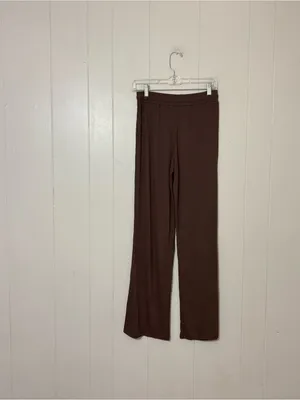 Nuuds Women’s Coffee Brown Lounge Pajama Pants Wide Leg Size XS thumbnail 7