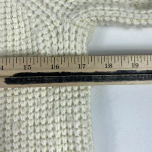 Marine Layer Sweater Womens‎ XS White Waffle Knit Cotton Nylon Wool Crewneck thumbnail 7