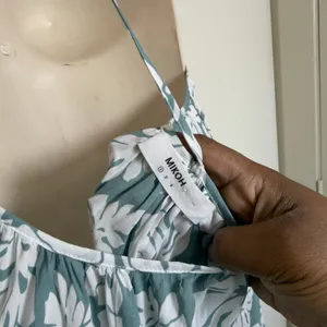 Mikoh Women Maxi Dress XS/S Green White‎ Tropical Hibiscus Halter Backless 1 thumbnail 6