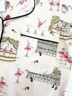 BedHead Swan Lake Short Sleeve Classic Stretch Jersey Cropped Pajama Set Ballet thumbnail 15