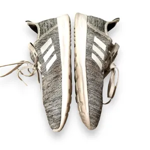 Adidas Women's Cloudfoam Pure Athletic‎ White & Gray Running Shoes Sz 10 thumbnail 3