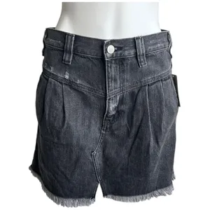 New FREE PEOPLE Sidecar Mini Denim Skirt Sanded Black Grey Size 28 UK10 ($78)‎ thumbnail 2