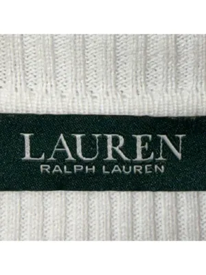 Lauren Ralph Lauren S White Ribbed Turtleneck Sweater thumbnail 6