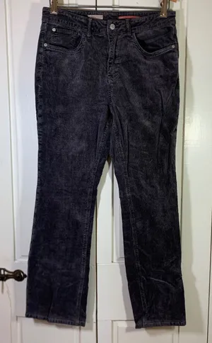 Pilcro and the Letterpress Women Gray Corduroy Straight Leg Pants 30 Tall Preppy thumbnail 1