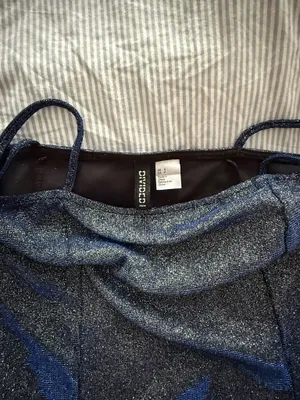 H&M Sparkle Blue Mini Dress thumbnail 6