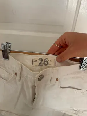 Free People White Denim Shorts thumbnail 4
