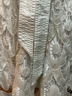 Betsey Johnson Taffeta White Floral Lace Dress 8 thumbnail 8